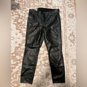 GAP Sleek Black leather pants